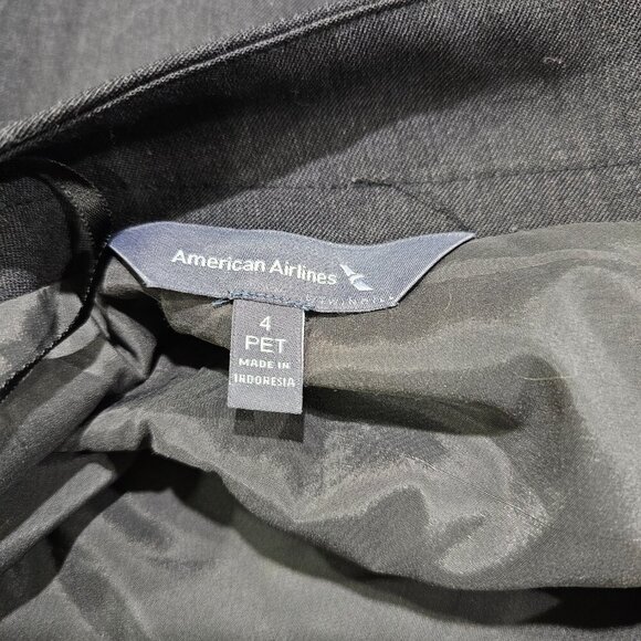 Women's American Airlines‎ Wool Blend Pencil Skirt Charcoal Gray Size 4 Petite - Picture 5 of 7